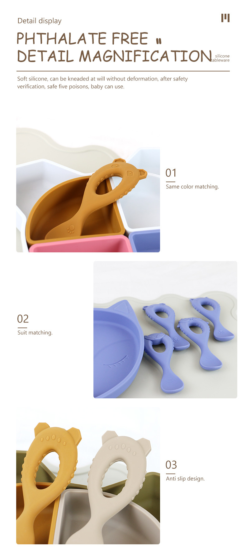 New Arrival Baby Spoon Food Grade Silicone Spoon With Toddler Eco Friendly Kids Feeding Baby Animal Style Silicone Spoon