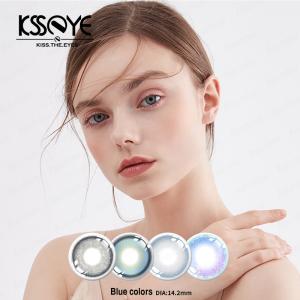 Quality Oem Brilliant Blue Green Contacts Colored Eye Contacts Non Prescription 14mm wholesale