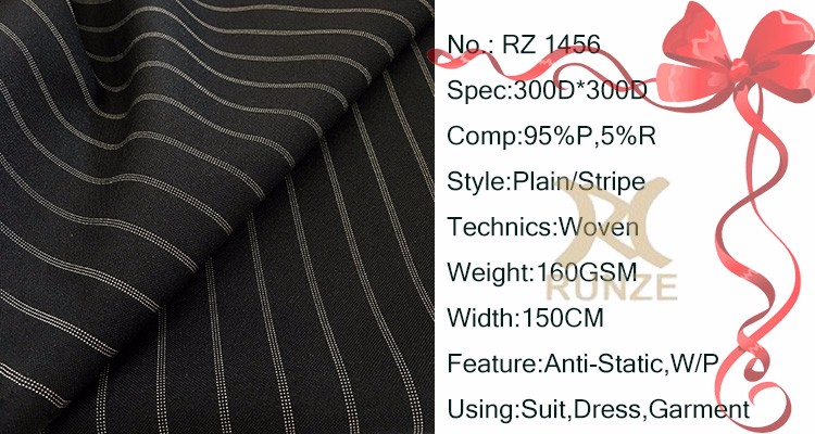 Toy 200D Polyester Woven White Stripe Suiting Fabric Men Jacket Cloth Live Show High-
