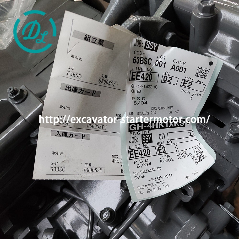 GH-4HK1XKSC-03 Diesel Engine Assembly Excavator ZX240-3 SH200-6