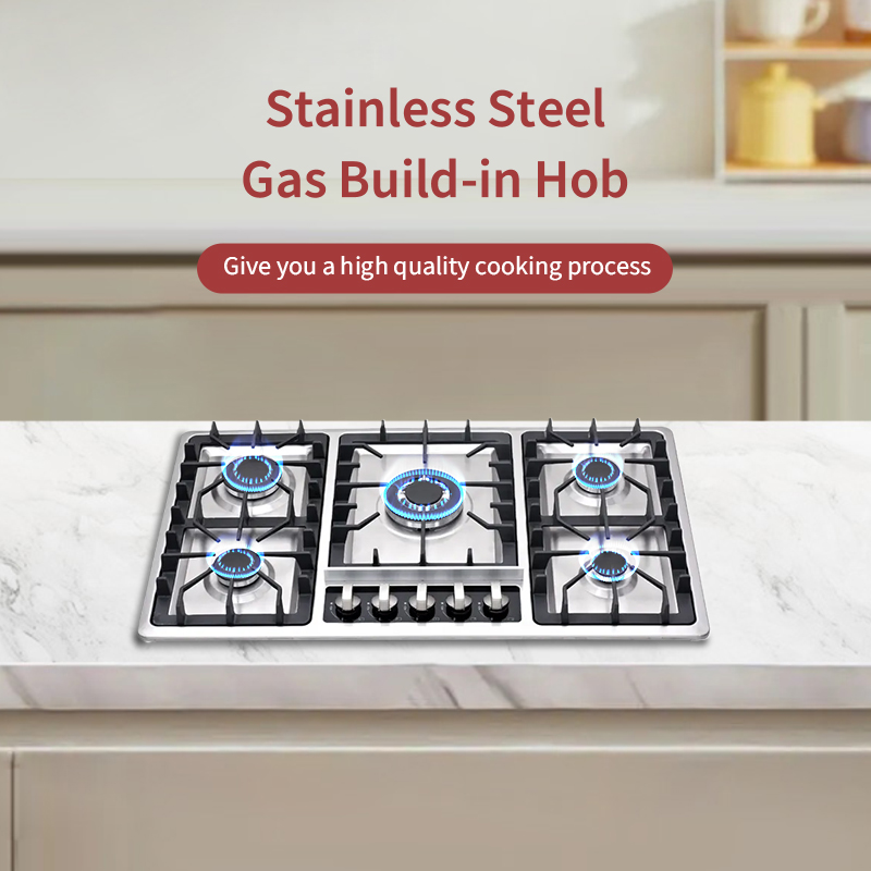 Multifunction Built In Gas Hob Appearance Golden 4 Burner Gas Stove