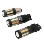 LED Brake Turn Signal Lights 1157 3157 7443 4014 66SMD Dual Color White Yellow