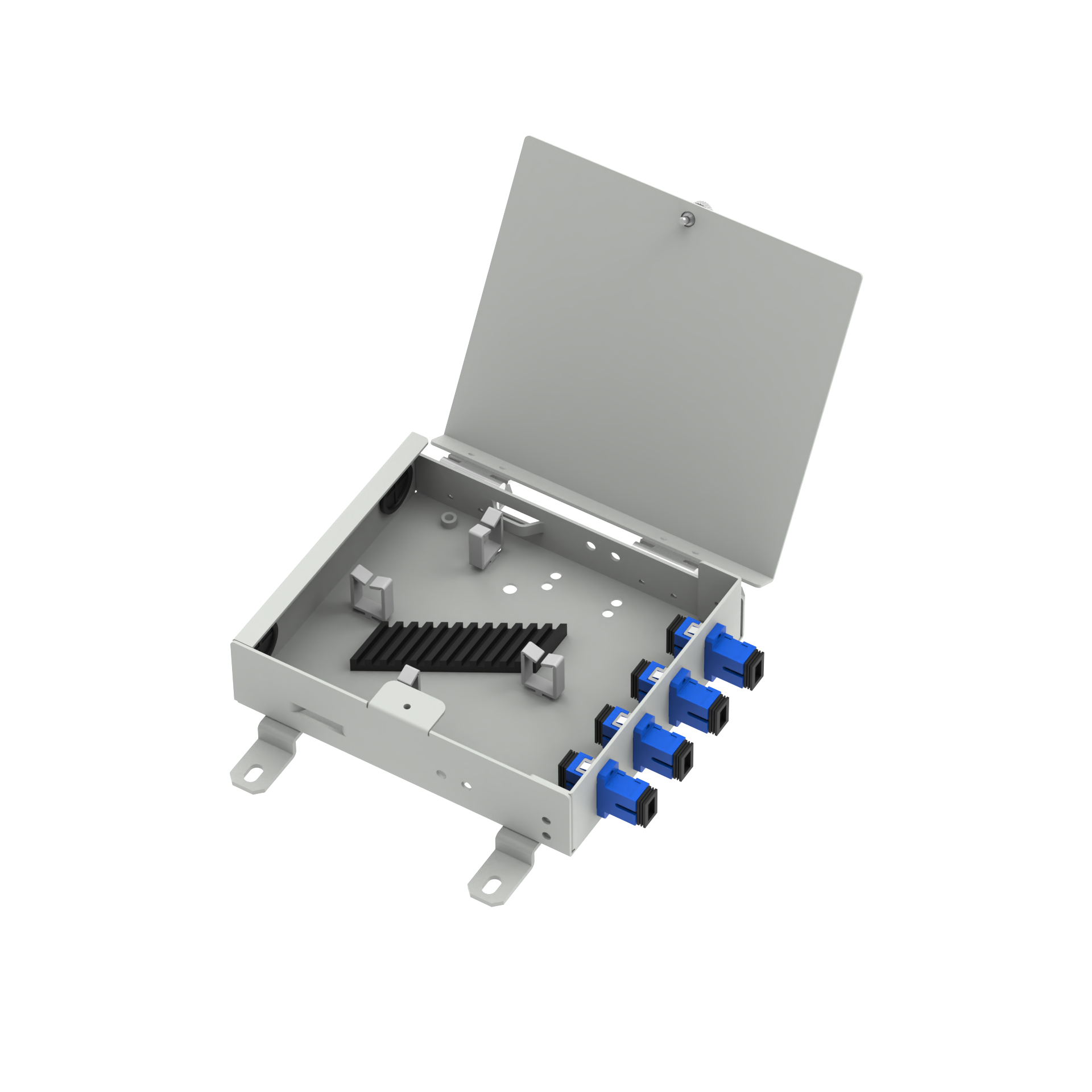 SC UPC Type 4 Cores Fiber Optic FTTH Terminal Box for Network FTTH Infrastructure