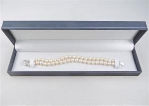 Quality Long Plastic Jewelry Box Inside Velvet Insert Hot Stamping For Gift Watch wholesale