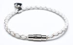Leather Bracelet, Stainless Steel Clasp, 8 Inches