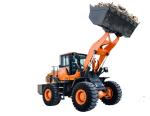 Customised Big Backhoe Wheel Loader , 4WD Steel Yellow Wheeled Backhoe Loader