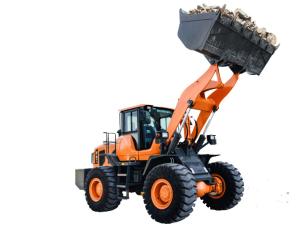 Quality Customised Big Backhoe Wheel Loader , 4WD Steel Yellow Wheeled Backhoe Loader wholesale