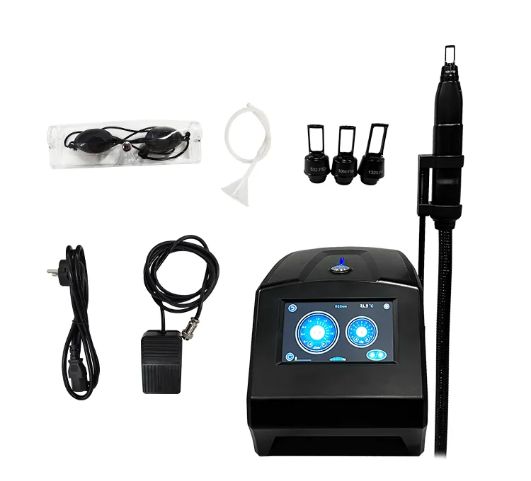 J12 Q Switched Nd Yag Laser Tattoo Removal Machine With 1064Nm 532Nm 1320Nm Nd-Yag Pigmentation Removal Skin Whitening