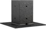 4"x4" Mailbox Surface Mount Base Plate Black Powder-Coated Fence Post Anchor