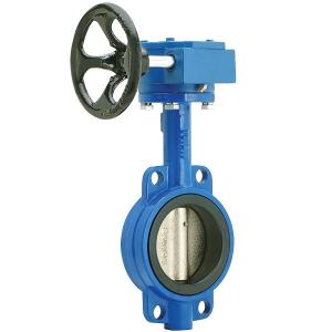China 2'' 200 PSI Cast Iron Wafer Style Butterfly Valve Gear Operated on sale