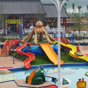 Quality 2m Height Fiberglass Kids' Water Slides, Mountain Slide For Children, Parent-child Water Park wholesale