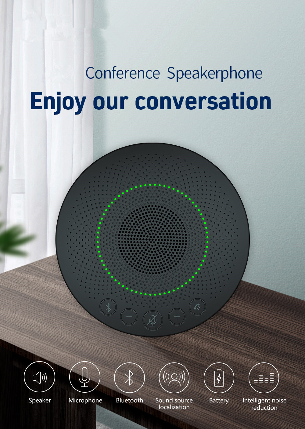 Online Meeting Portable usb&wireless omnidirectional microphone for meeting room conference system equipment