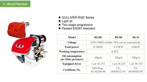 Quality ISO9001 600W Oil Burning Diesel Burner For Food Processing wholesale