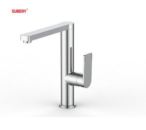 Quality Cold And Hot OEM Kitchen Sink Faucets Chrome Brass Single Lever wholesale