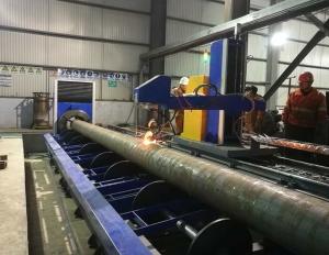 Quality OD 1000mm CNC Pipe Cutter / Automatic CNC Plasma Tube Cutting Machine wholesale