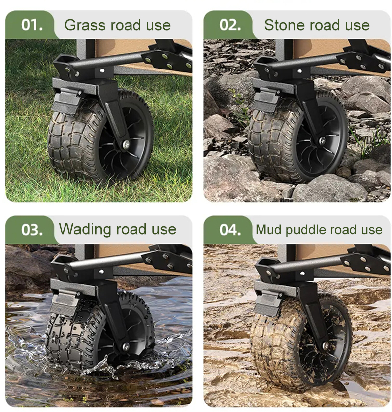Collapsible Iron Wagon for Outdoor Activities Portable and Lightweight