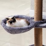 Wood Cat House Scratcher Black Cat Scratching Pole Tower Customized
