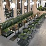 Modern Hotel Restaurant Furniture Set Booth Round Circle Restaurant Tables
