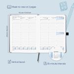 3.5''x6.5'' 2023 Hardcover Weekly Planner Customized Pacific Green