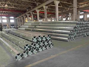 Quality 85FT Polygon 69kv Electric Steel Pole For Transmission Line wholesale