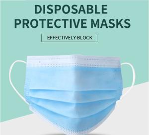 Quality Manufacturer CE/ FDA Medical 3Ply Earloop Mouth Mask 3 Layer Disposable 3 ply Medical Face Mask wholesale