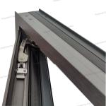 Double Glazed Aluminum Folding Window Tempered Impact Resistant Commercial