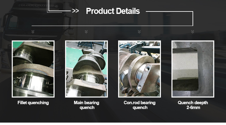 Genuine Machinery Engine Parts manufacturing forged crankshaft 6D125