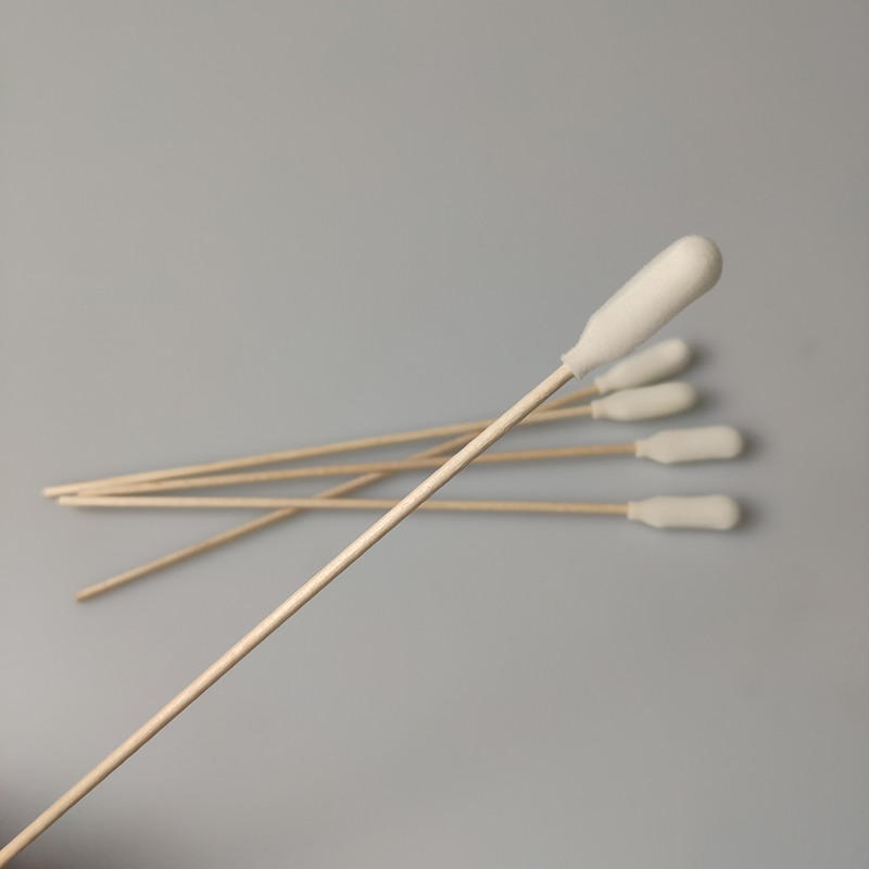 Individual Package Wooden Handle 15cm Medical Foam Swab