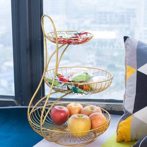Quality Anti Rust 3 Tier Stainless Steel Fruit Basket wholesale