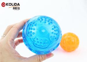 Quality Flasing Floats Bright TPR Bouncy Pet Toys Light Up Dog Ball Orange / Blue wholesale