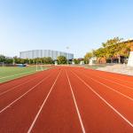 Asphalt Base Eco Sports Flooring Rubber Running Track Non - Porous Impermeable