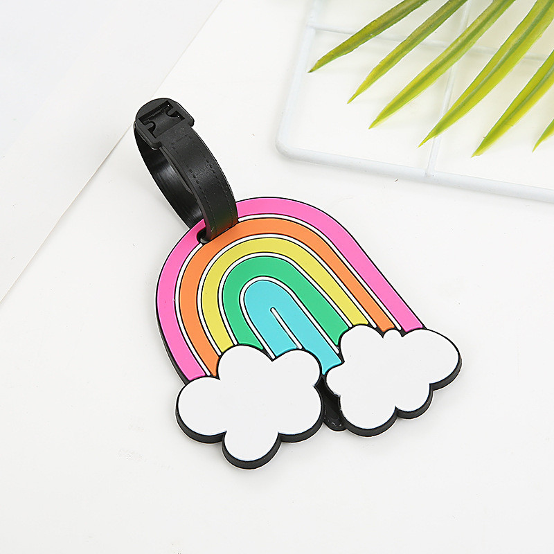 Cartoon Silicone Luggage Tags for Suitcases and Schoolbags on Summer Vacation