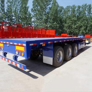 Quality Platform TriAxle Flatbed 40FT 12500MM Flat Deck Trailer wholesale