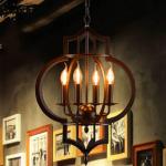 Creative Iron Pendant Lamp E14 American Decor Pendant Lamp Indoor Black