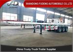 40ft / 20ft Double Tire 50 Ton Flatbed Cargo Trailer Leaf Spring Suspension