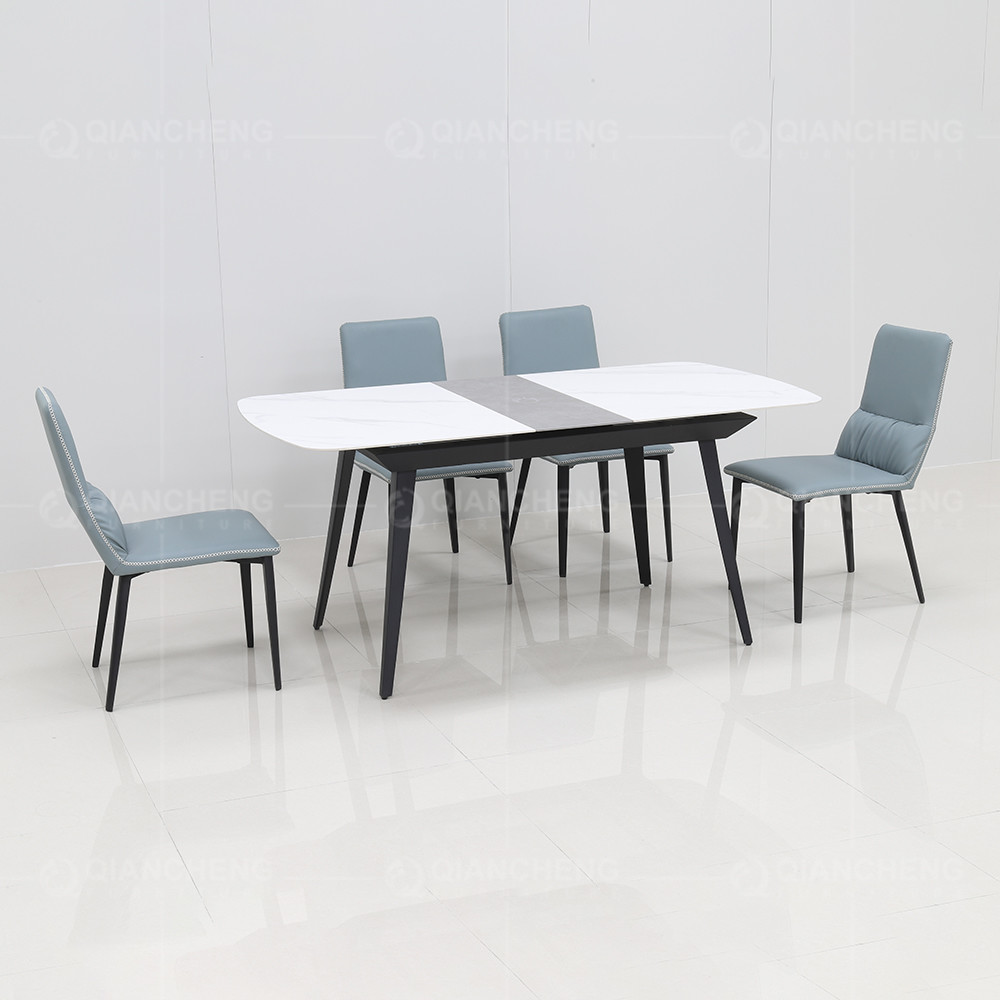 1.3CBM SS Steel Furniture White Sintered Stone Surface For 6 Person