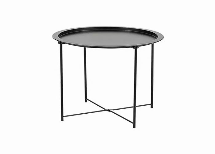 All Iron Round Shape Tea Coffee Side Beach Patio Table Living Room Furniture