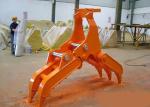 Ports Steel Hydraulic Clamshell Bucket / Railways Loading Single Excavator Grab