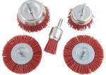 Red Bristle Nylon Filament Abrasive Wire Brush Kit for Drill