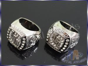 Quality Champion Gifts Zinc Allay Ring Stones Insert Silver Plating OEM Design wholesale