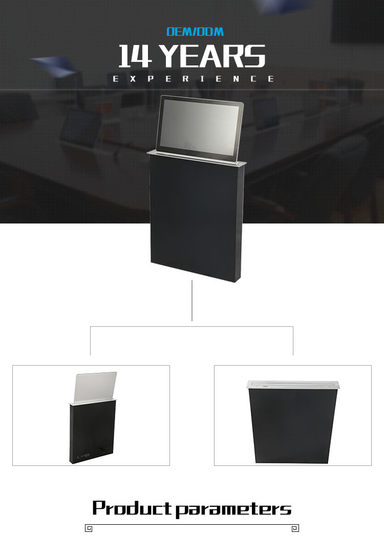 HD Screen Motorized LCD Monitor Lift Kit Computer 13.3 Inch OEM
