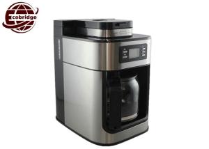Quality OEM 1.25L Home Coffee Machines Black Silver Grinder 300*200*310mm 220V-240V wholesale