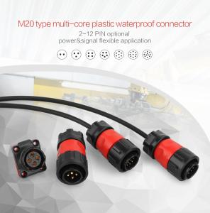 Quality Light Weight M20 2/3/4/5/7/9/12Pins Soldering Cable Male Female Panel Mount Connector wholesale