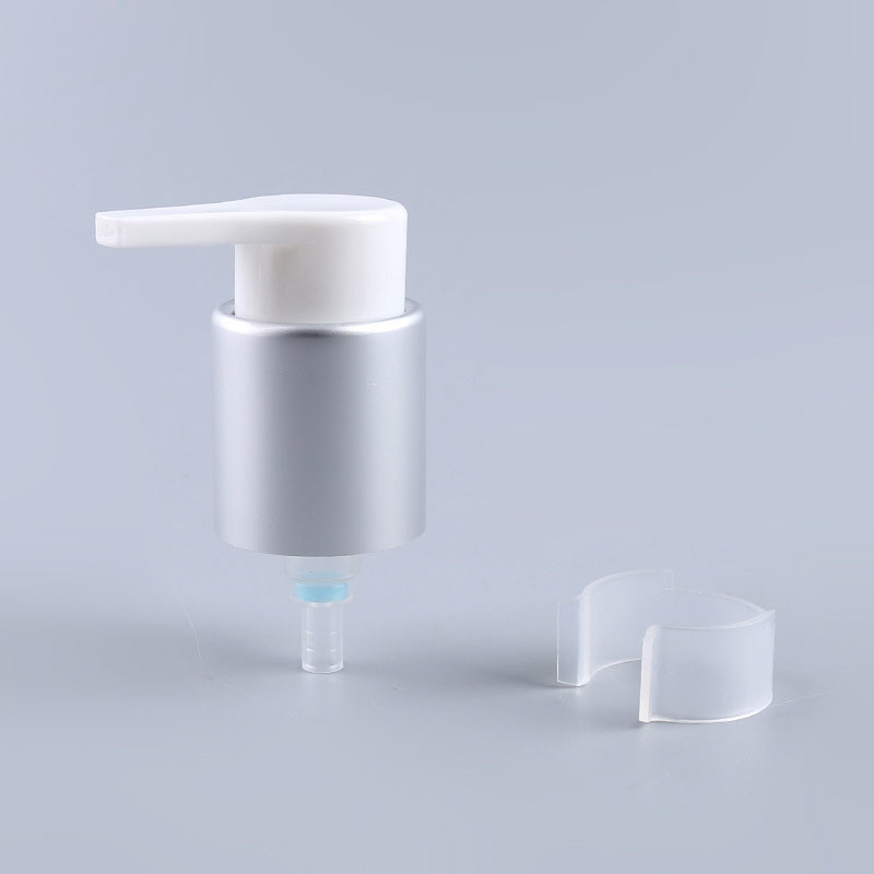 Sliver aluminum Lotion dispenser pump head Factory empty lotion pump bottles