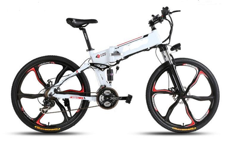 50km/H 350w Folding Electric Bike 26 Inch Wheels