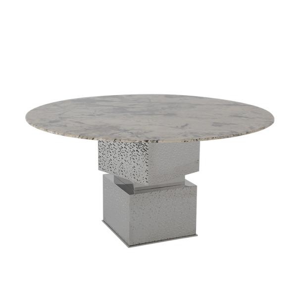 Cheap Matte Silver Marble Counter Height Table For Dining Room Use for sale