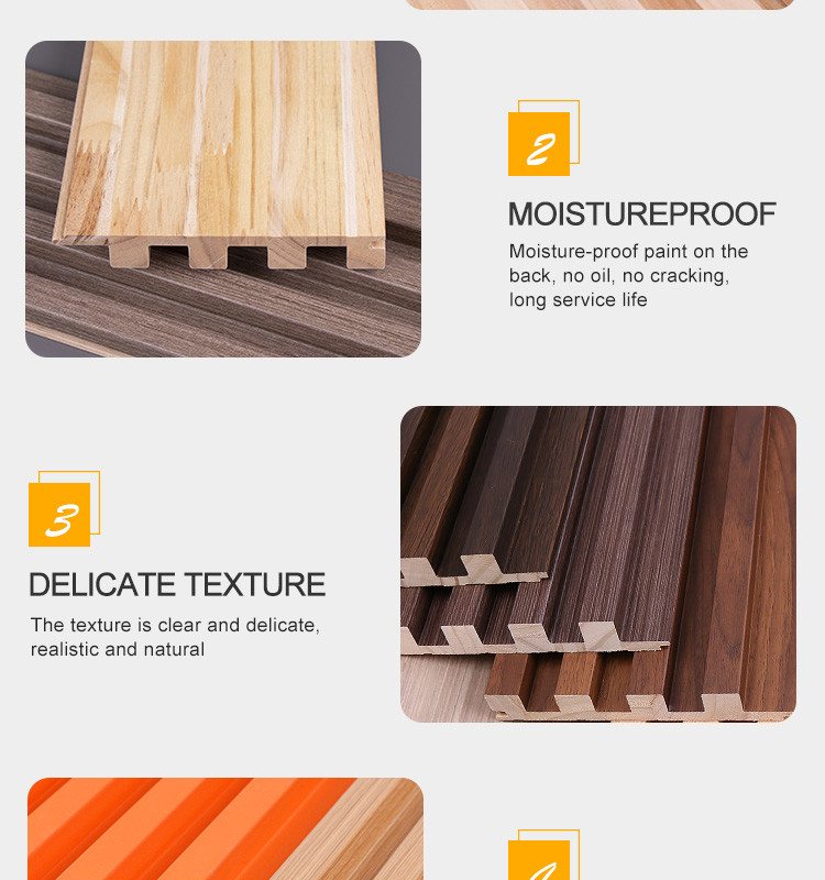 Factory Interior Decoration WPC Composite PVC Wall Panel WPC Indoor Wall Panel