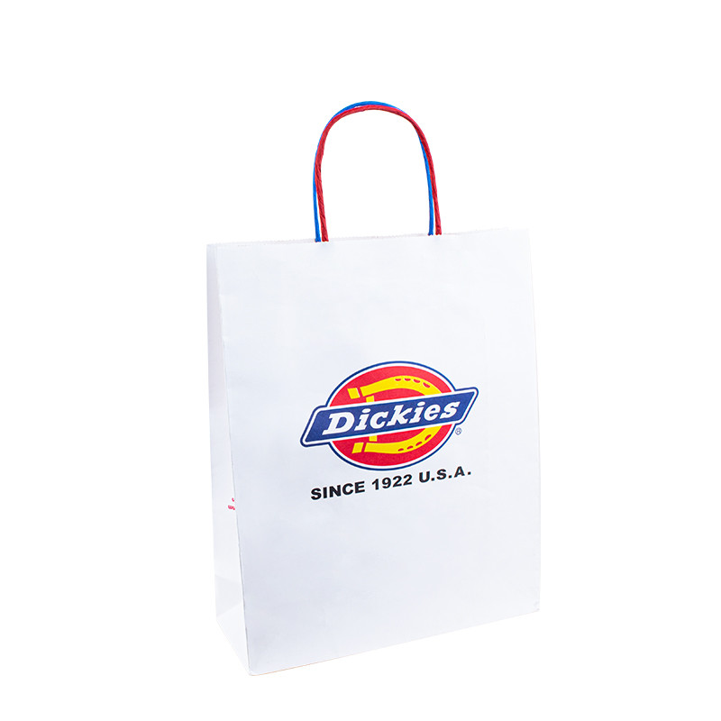 Customized Twisted Handle Kraft Paper Bags Eco Friendly With 10kg Carry Weight