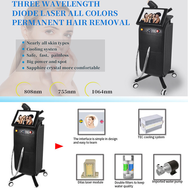 Skin Care Diode Laser Hair Removal Machine Multifunctional IPL Instrument