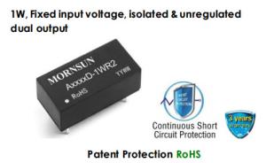 Quality 12VDC 48V 24V DC DC Converter In Automotive 1W EN62368 Single Output wholesale